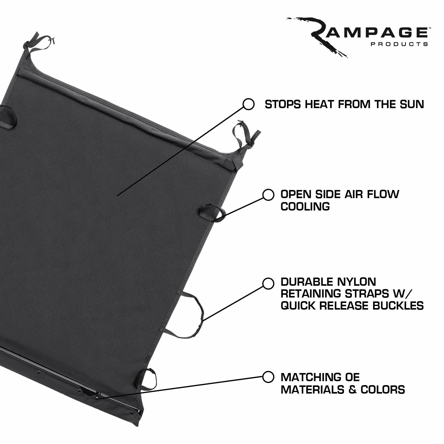 RAMPAGE PRODUCTS California Brief Softtop für Jeep Wrangler TJ Black Diamond Vinyl 93335 1997-2006