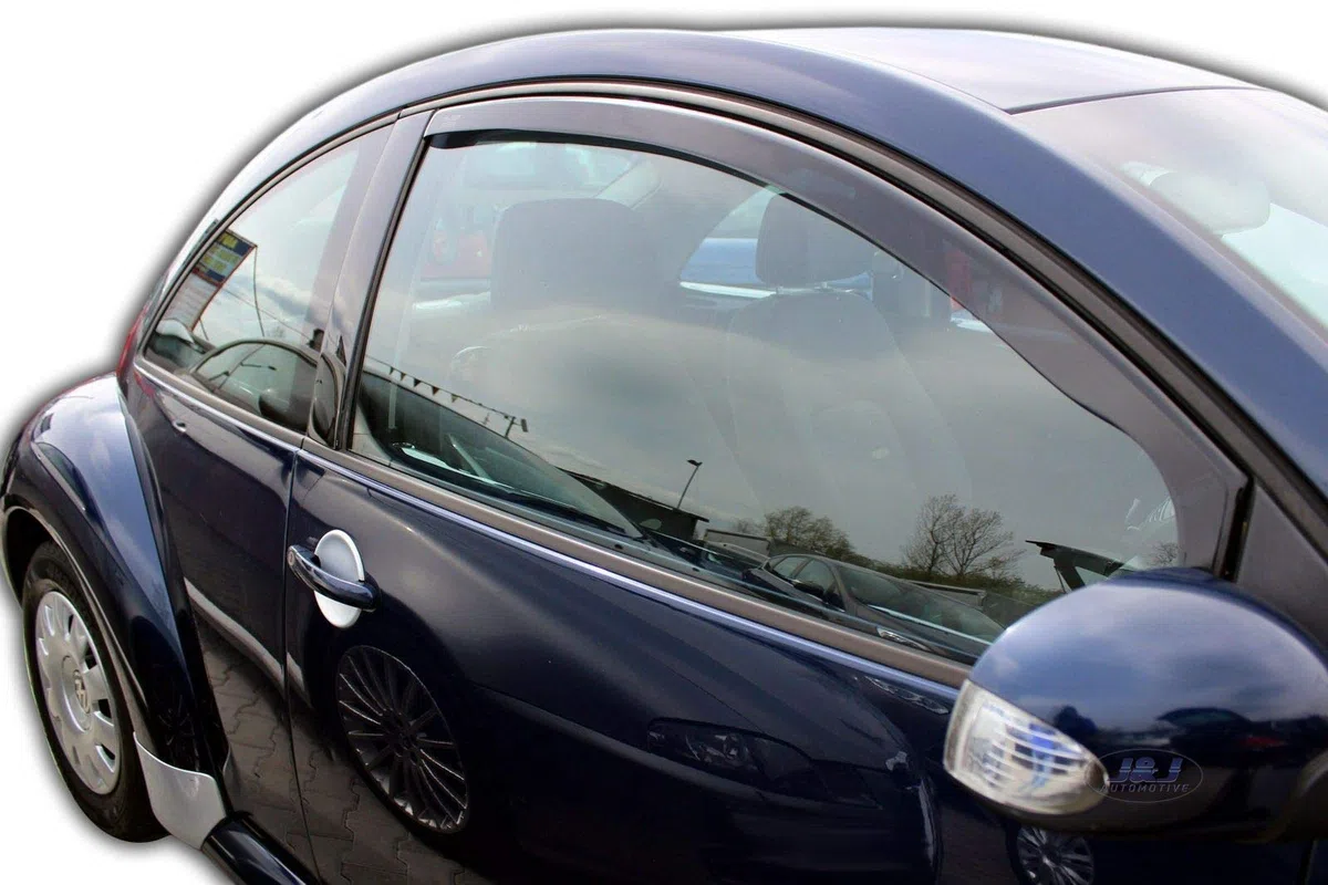 J&J AUTOMOTIVE Windabweiser passend für Volkswagen Beetle 3-Türer 1998-2010 2tlg, Heko Regenabweiser Vorne Getönt Dunkel Passform