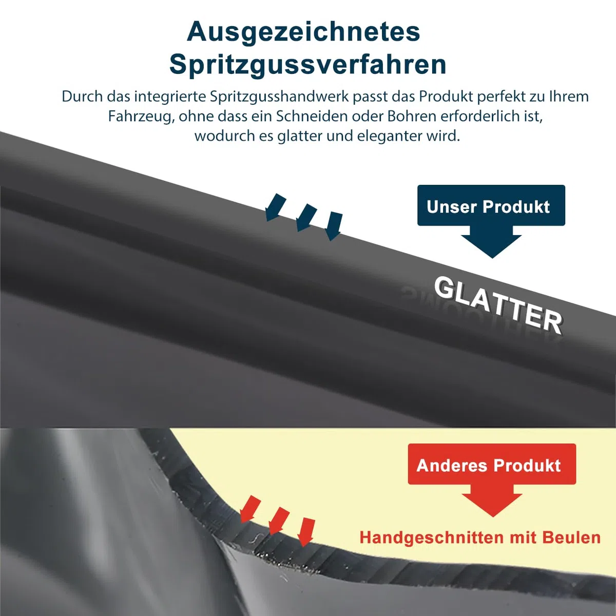 Windabweiser Regenabweiser kompatibel mit VW Touran 2003-2015 5-Türer, Selbstklebend Tape-On Autofenster Regenschutz Regenabweiser Deflektoren, 4-TLG Set, Rauchgrau, Vorne,Aerodynamisch