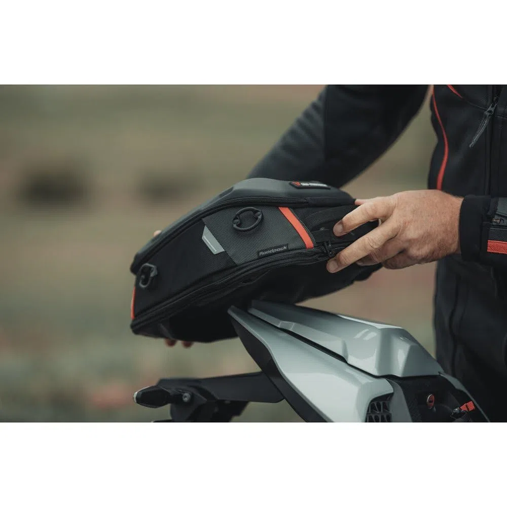 Sw-motech Saddle Bag Nylon Pro Roadpack 1680d 8-14 L 36 x 28 x 15 cm, Schwarz Grau