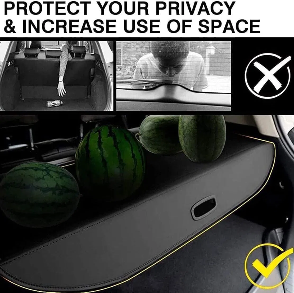 Einziehbarer Auto Laderaumabdeckung Rollo für BMW X1 E84 2009-2018,Hutablage Zum Schutz Der PrivatsphäRe Cargo Cover