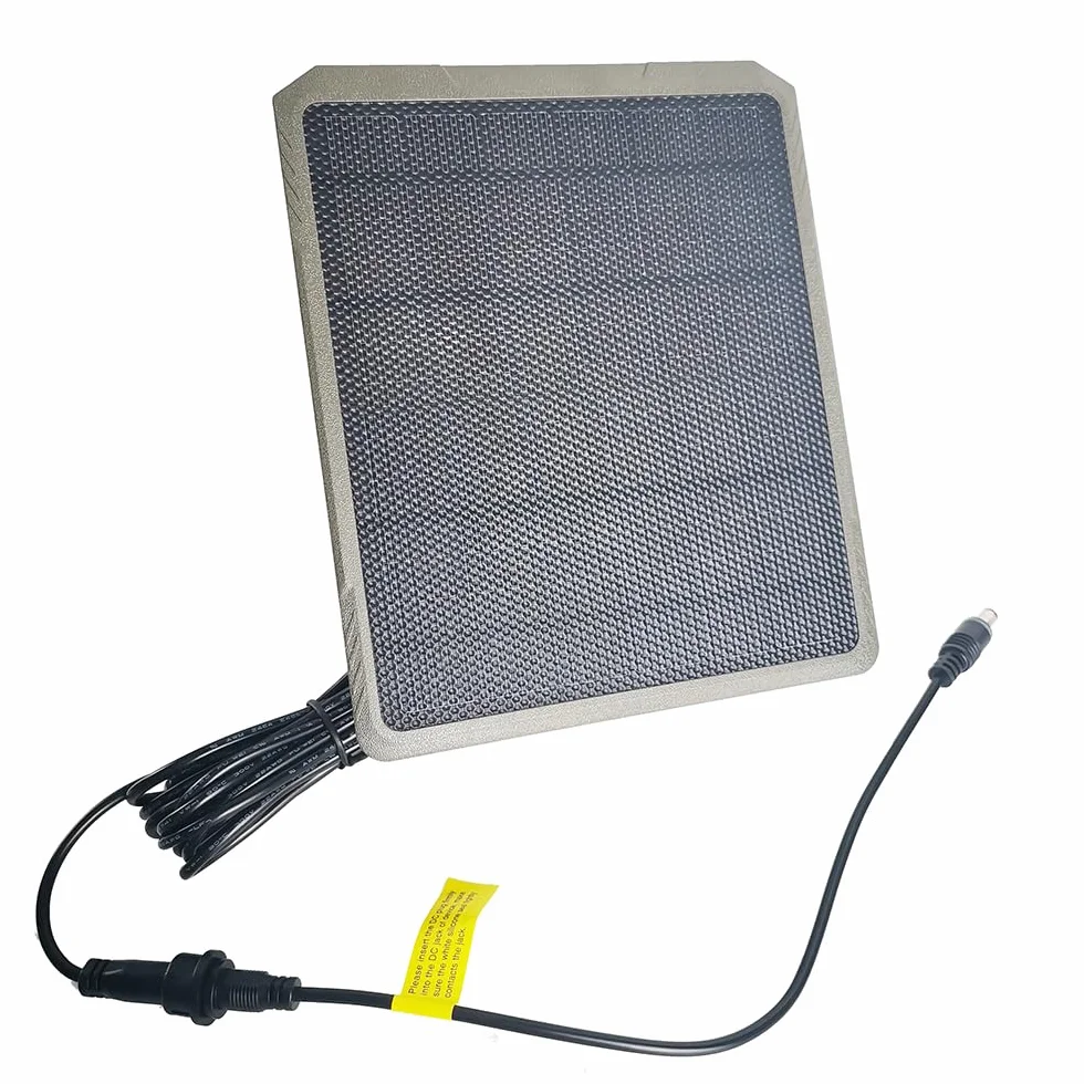 GardePro SP350 Wildkamera-Solarpanel mit wiederaufladbarem Akku, 12V/1 A, 9V/1,3 A, 6V/2 A, Stecker 5,5x2,1mm / 4,0x1,7mm für GardePro Wildkamera A3S, A5, E5 2.0, E5S, E6, E8 2.0, E8, E9 2.0, X20, X50