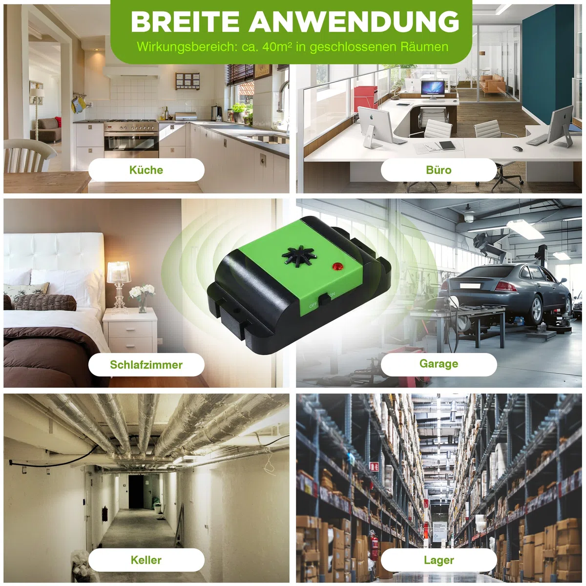 ISOTRONIC Marderschreck Auto – Batteriebetriebene Marderabwehr mit Vibrationssensor & Ultraschall – Marderschutz für Auto, Dachboden & Garage – Anti Marder Abwehr mit 40m² Wirkungsbereich (1 Stück)