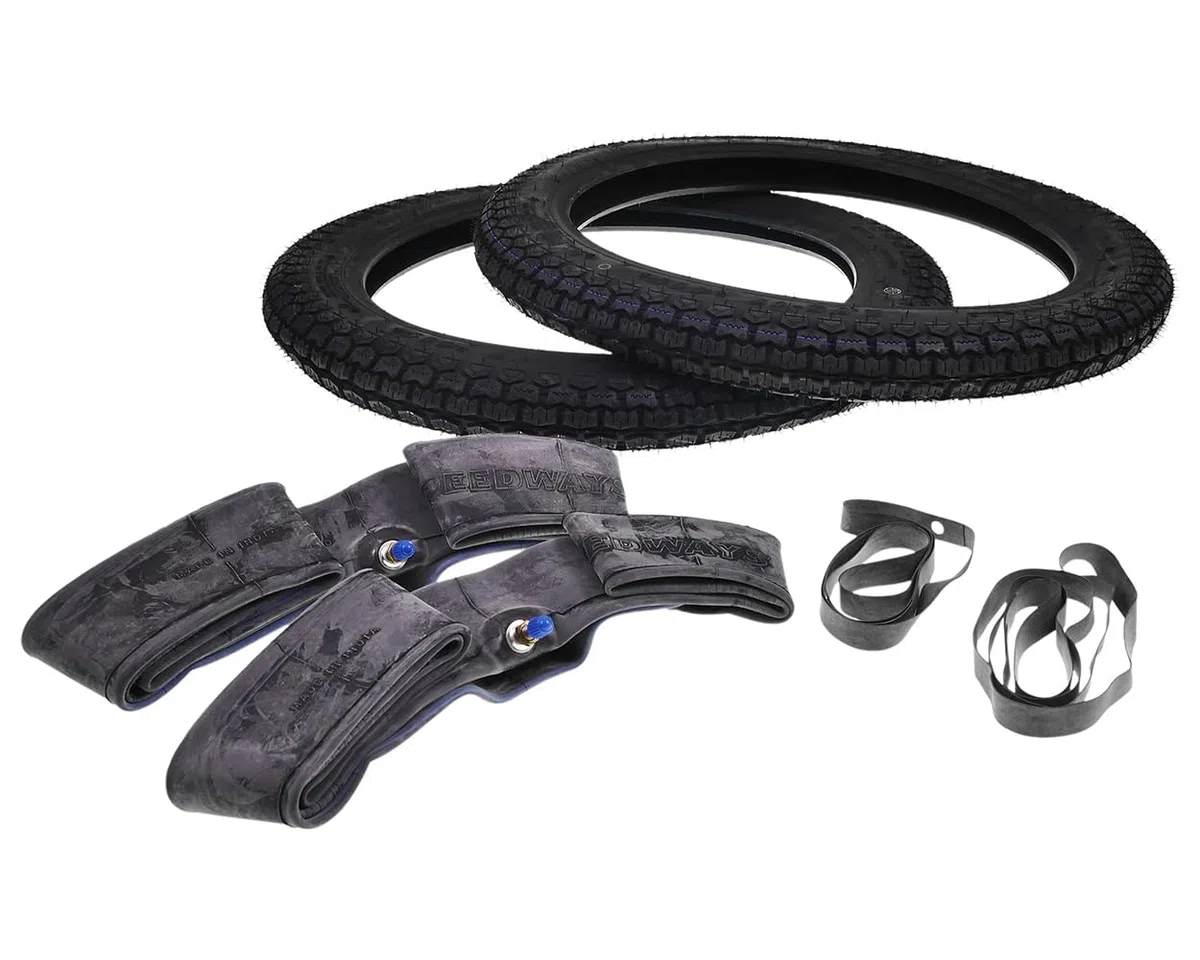 2EXTREME KENDA Reifen Satz K254 2.75-17 inkl. Reifenschlauch & Felgenband – Komplettset für Vorder- und Hinterrad