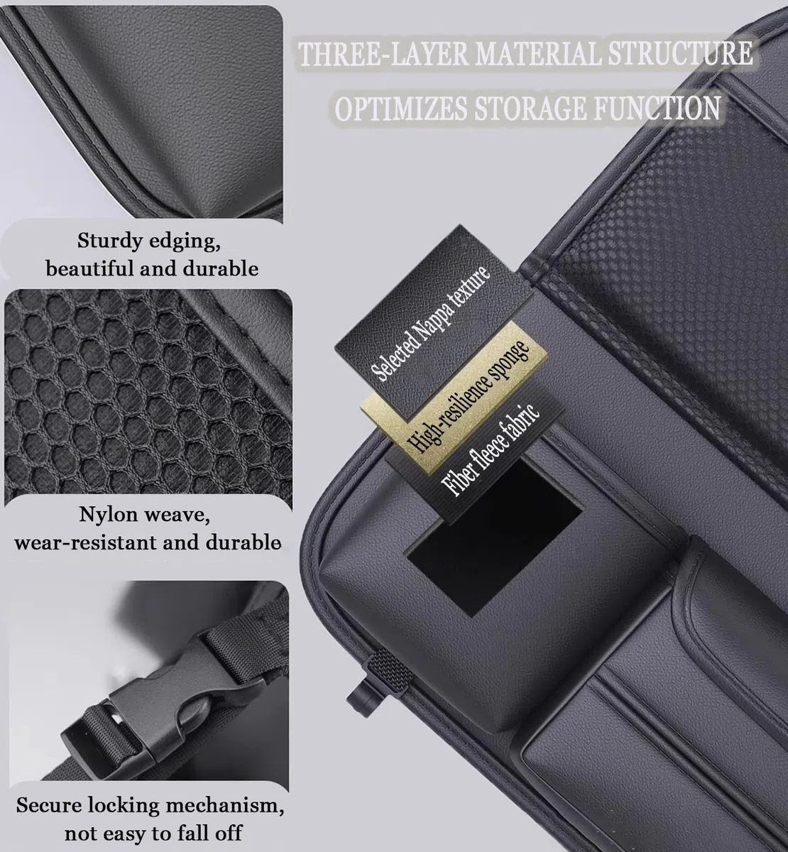 2 Stück Autositz Organizer für Ford Tourneo Connect/Tourneo Courier/Custom/Galaxy/S-Max, Rücksitz Organizer mit Tablet/Telefon Aufbewahrung, Multifunktional Auto Organizer Kinder mit Klapptisch