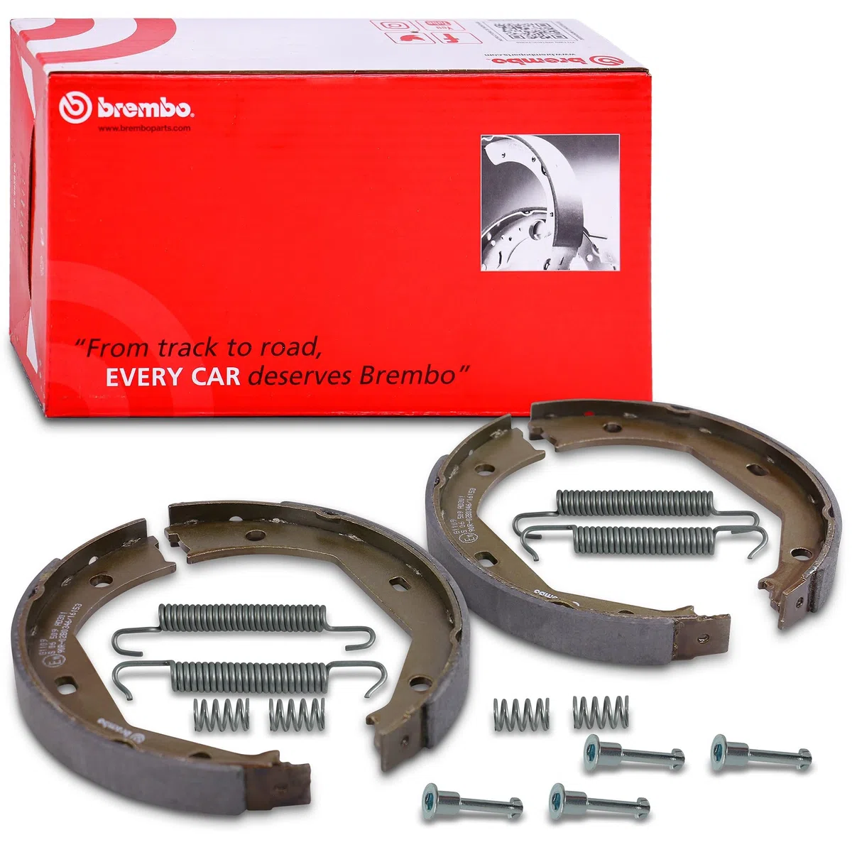 Set bestehend aus 1x Bremsbackensatz Feststellbremse, 1x Zubehörsatz Bremsbacken Feststellbremse 40754374 Hinterachse, Kompatibel mit: ALPINA B10, B10 Touring, BMW 1, 1, 1 Cabriolet, 1 Coupe, 2 Coupe