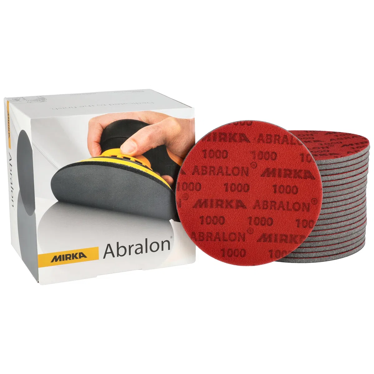 Mirka Abralon Schleifscheibe Polierscheibe Ø 125mm Klett 1000 Körnung, 20/Pack, zum Schleifen und Polieren von Lack, Holz, Plastik