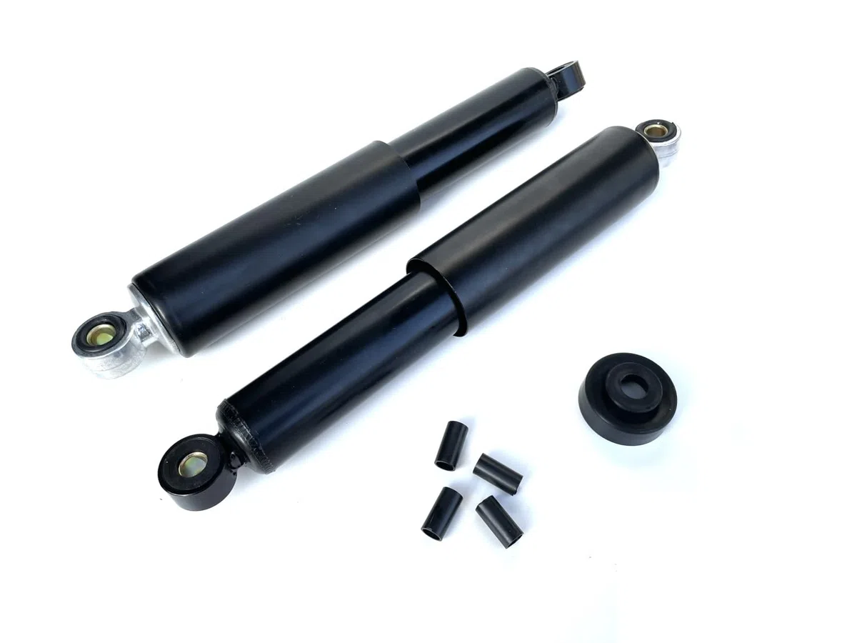 Stoßdämpfer Satz Schwarz 310mm passend für Simson KR51/1, KR51/2, KR51 SR4-2, Schwalbe, Star – Flexibel mit Reduzierhülsen 8/10mm