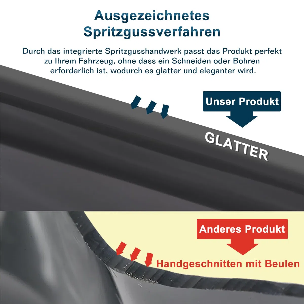 Windabweiser Regenabweiser kompatibel mit BMW X3 E83 2003-2010, Selbstklebend Tape-On Autofenster Regenschutz Regenabweiser Deflektoren, 4-TLG Set, Rauchgrau, Vorne,Aerodynamisch