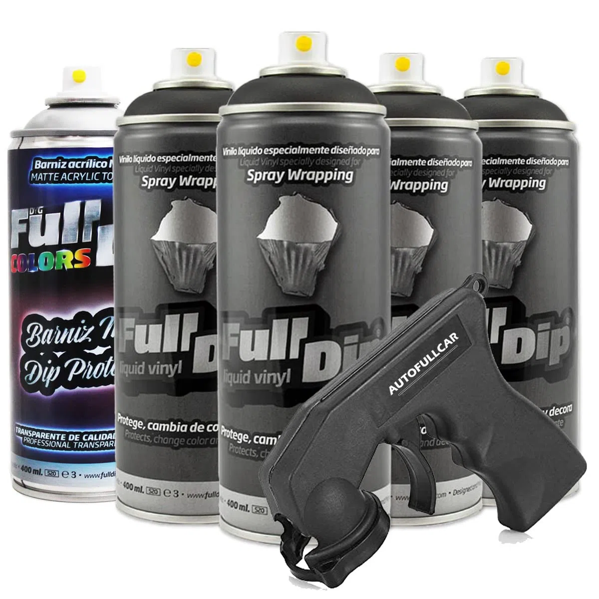 AutoFullCar 4 PACK FULL DIP BLACK WITH MATTE PROTECTION