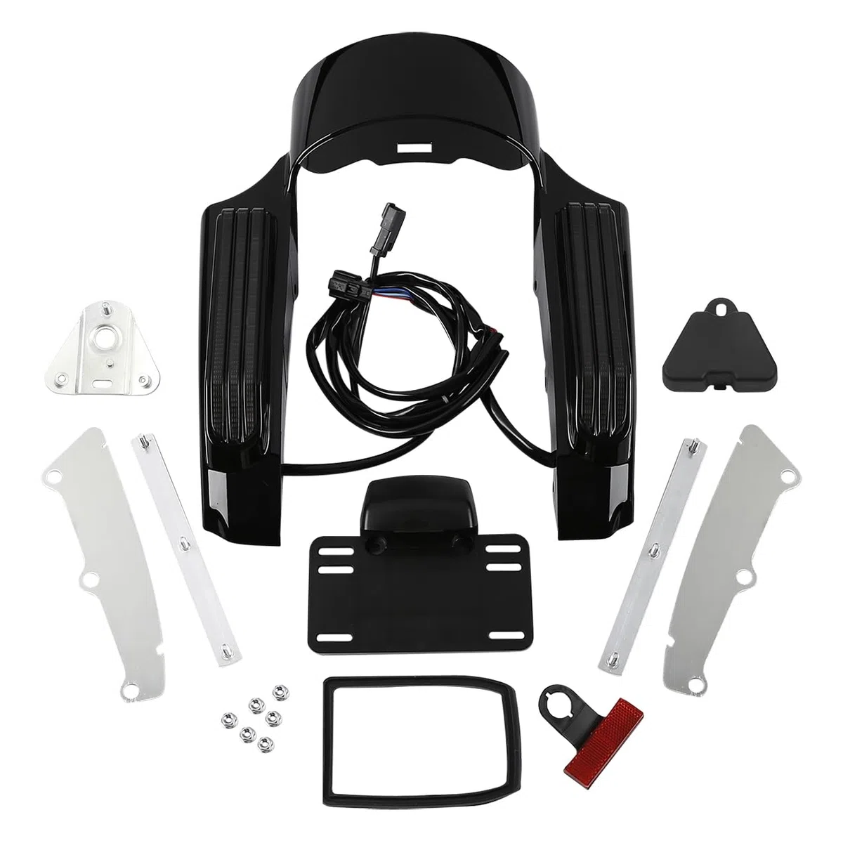 TCMT LED-Bremslauf-Blinker, hintere Kotflügelblende, passend für Harley Touring Road King Road Glide Street Glide Electra Glide Ultra Limited 2014–2023