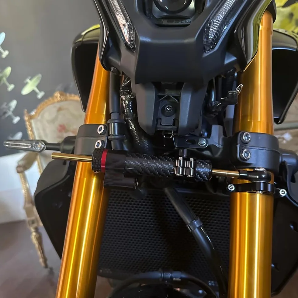 Lenkungsdämpfer Kompatibel mit YAMAHA MT09 XSR900 MT-09 MT 09 XSR 900 2021-2023 2024 Motorrad Lenkungsdämpferhalterung Stabilisatorunterstützung Geschwindigkeitswackelsicherheit