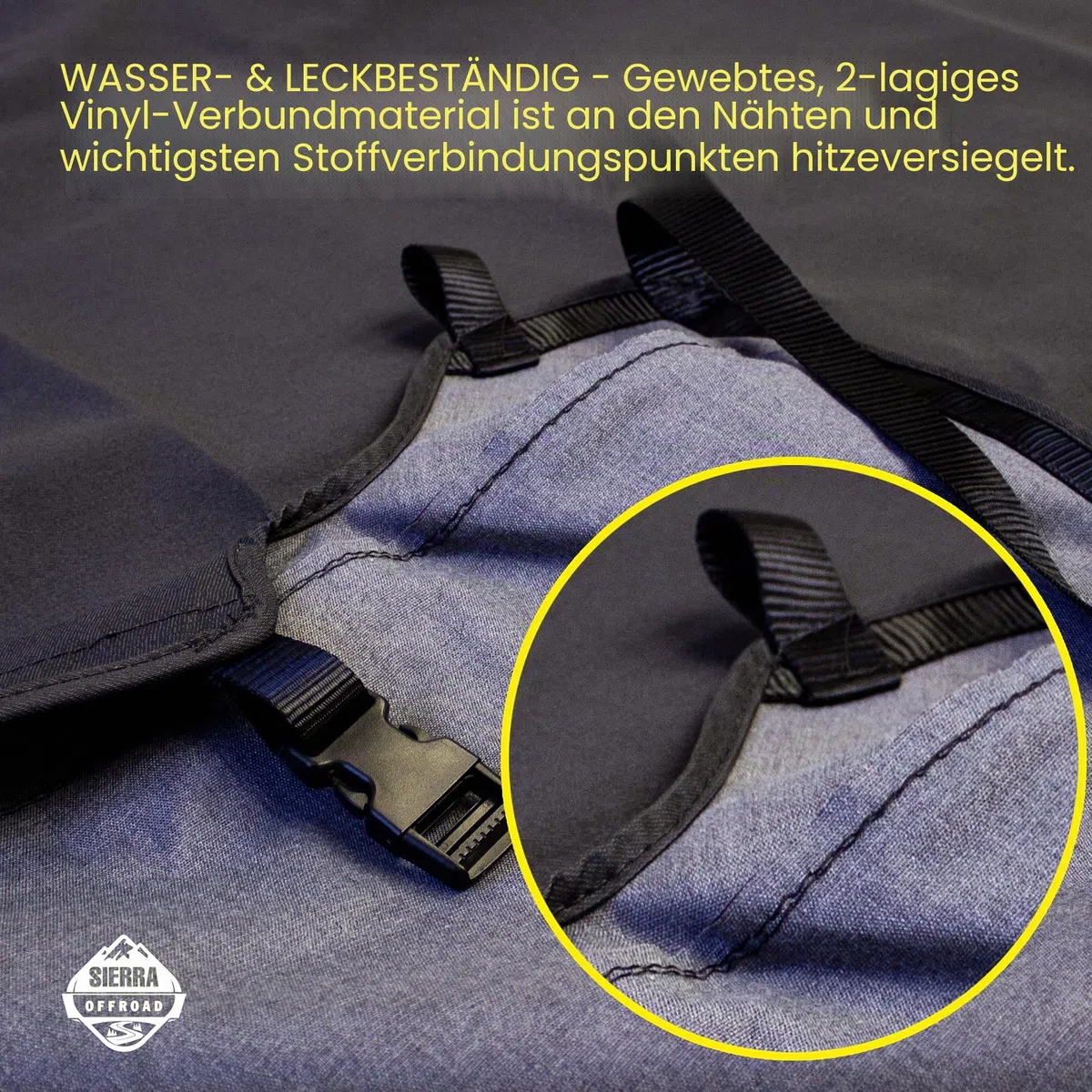 Sierra Offroad Factory Style Soft Top mit getönten Fenstern, ohne obere Türen, kompatibel mit Jeep Wrangler TJ 1997-2006 (Denim Black)