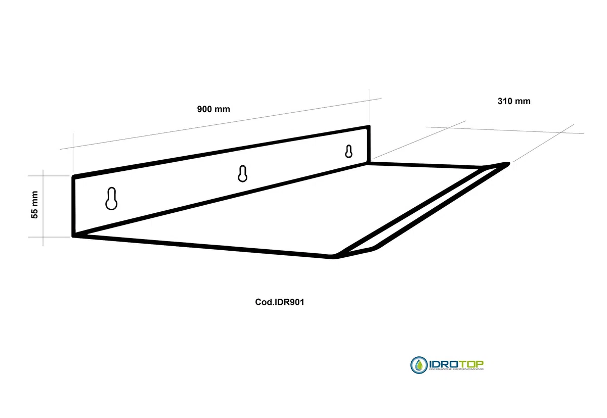 Idrotop Windabweiser für Split Klimaanlage Transparent 900 x 300 x 30 cm