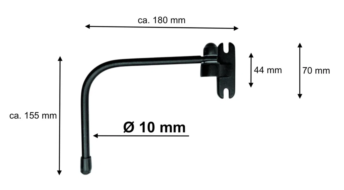 Außenspiegel Traktor 232x145 mm ø10 mit Spiegelhalter Set Universal Rückspiegel für Traktor LKW Bagger Landmaschine E20 (2. 180×155 mm Spiegelhalter, 2)
