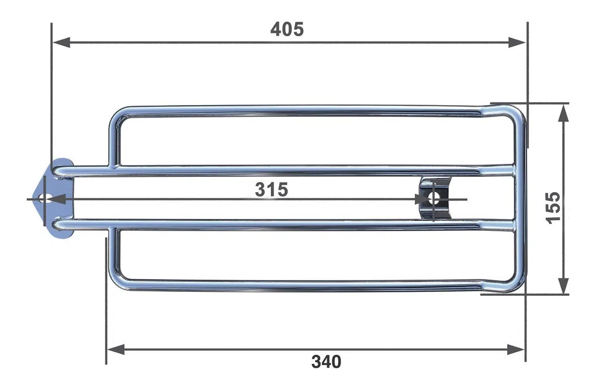 Gepäckträger Edelstahl poliert Silber kompatibel mit Hd Harley Davidson Softail Modellen z.B. Streetbob (FXBB) 2018- & Slim (FLSL) 2018-