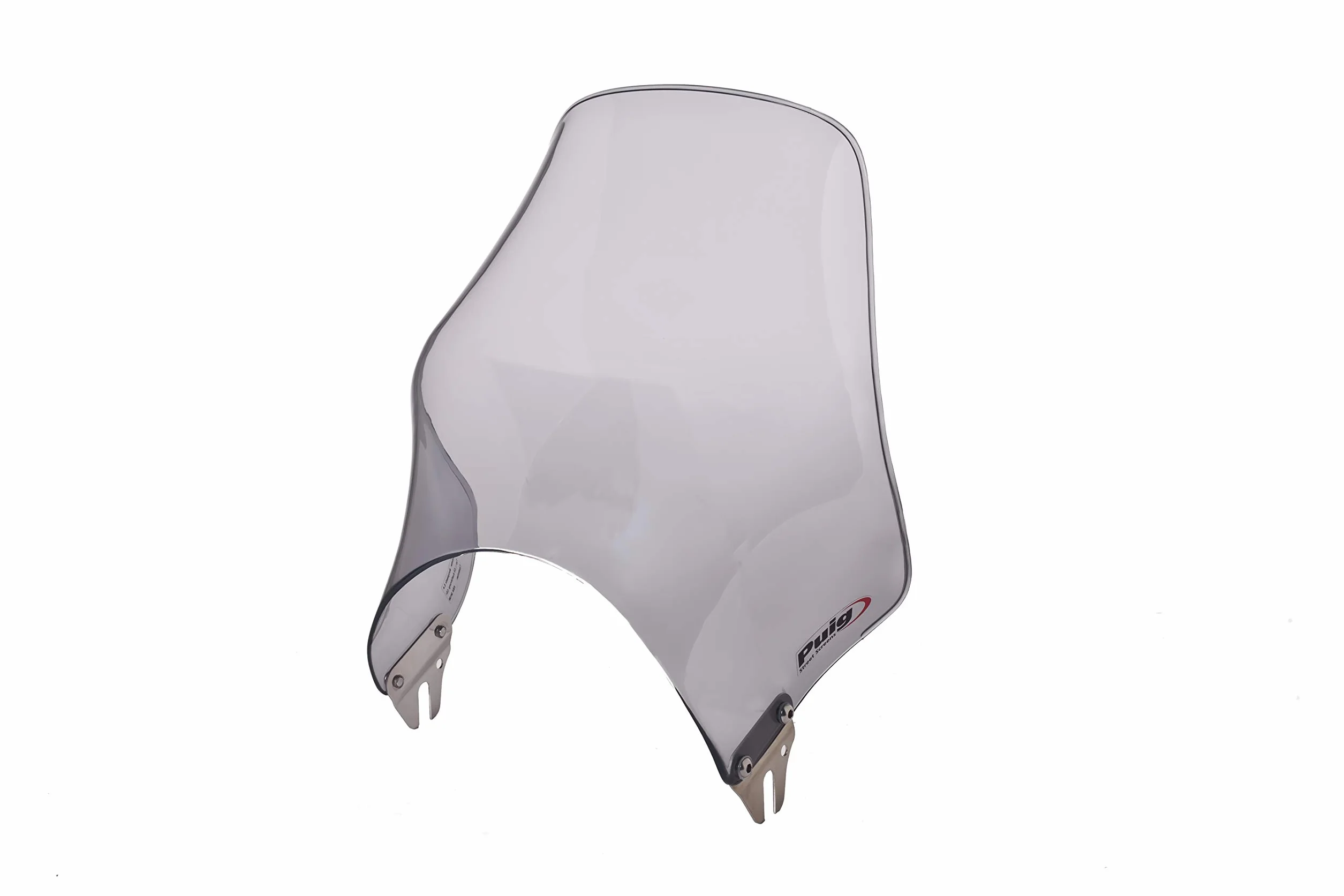 Puig 0869H Kurze Verkleidungsscheibe für runde Scheinwerfer aus 3 mm Polycarbonat, schlagfest, Getönt