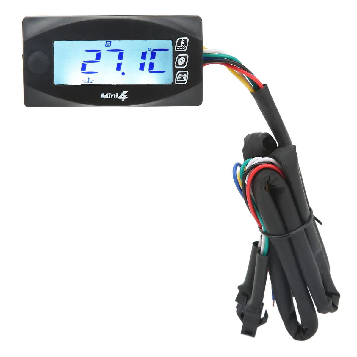 Öltemperaturanzeige, Wassertemperaturmessgerät, Öltemperaturanzeige, Wasserdichter LCD-Bildschirm, 4-in-1-Wassertemperaturanzeige, Digitalanzeige, Motorrad-Thermometer für