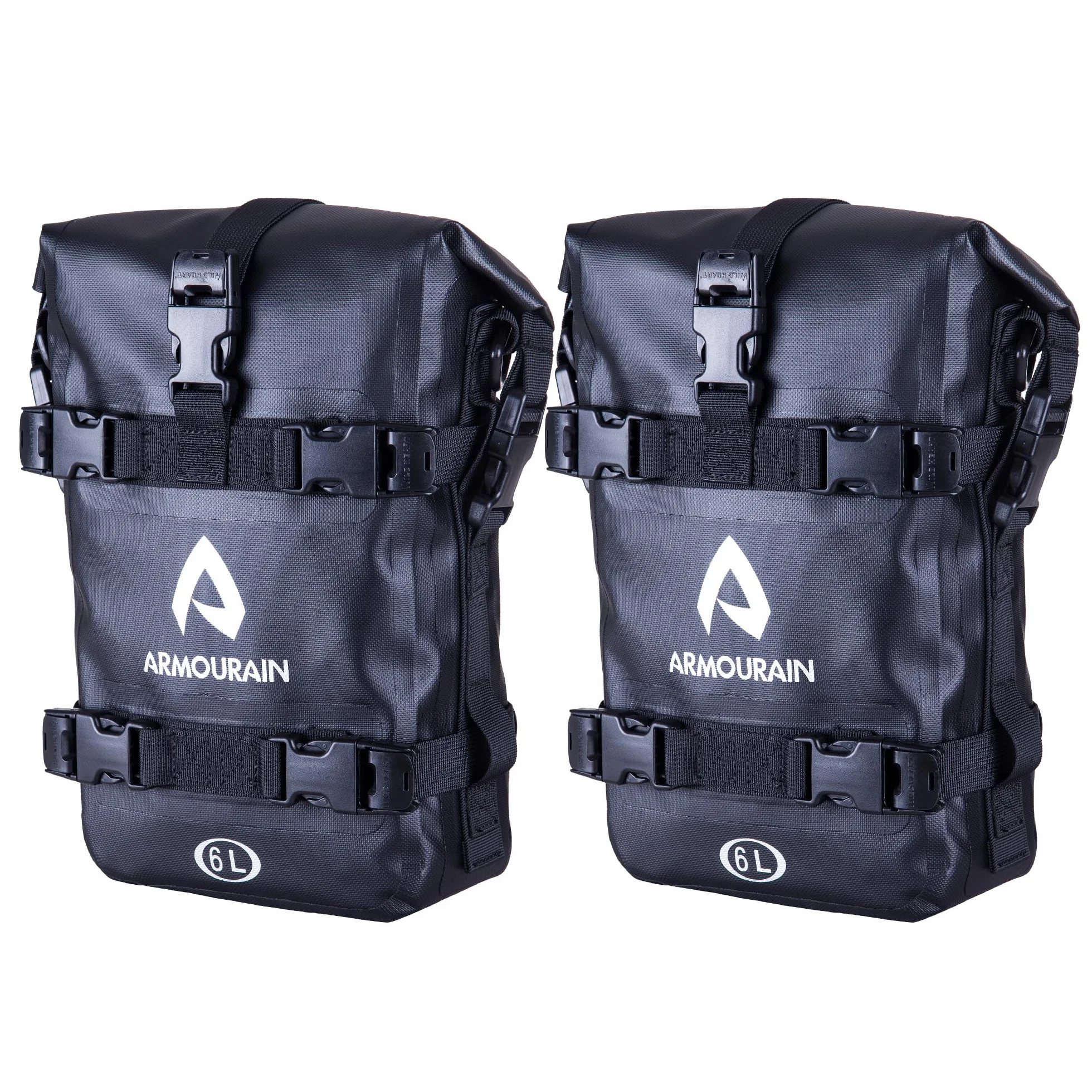 Sturzbügeltasche Motorrad, 12L(6x2) Motorrad Gepäcktasche Motorradgepäck Taschen für Sturzbügel Motorrads Gepäck Wasserdicht hat Schultergurt Wasserdicht Hecktasche für Moto ATV（TPU