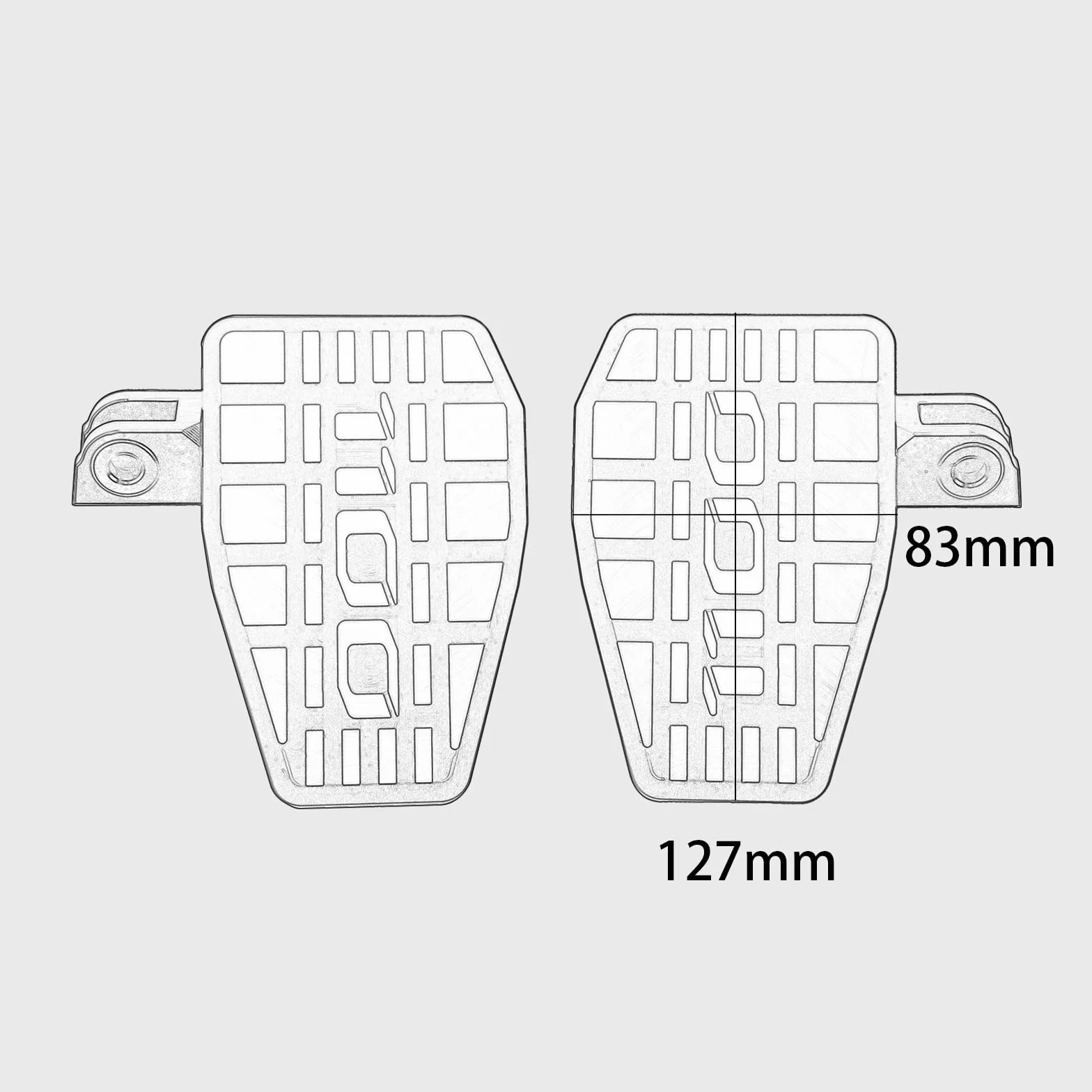 WOOGA Breite fette Fußrasten Vergrößerte Fuß stütze Fuß pedals tütze Motorrad zubehör passend für Ho&n&da Rebel CMX 1100 CMX1100/DCT Zubehör 2021 2022 2023 2024 (Schwarz)