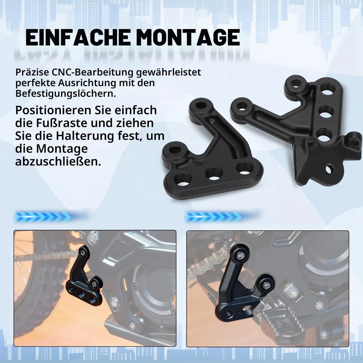 Motorrad Fußrastenhalterung,Fußrasten Tieferlegung Fussrasten Halterung Set für Surron Sur Ron Sur-Ron Light Bee X/S Elektro Dirt Bike