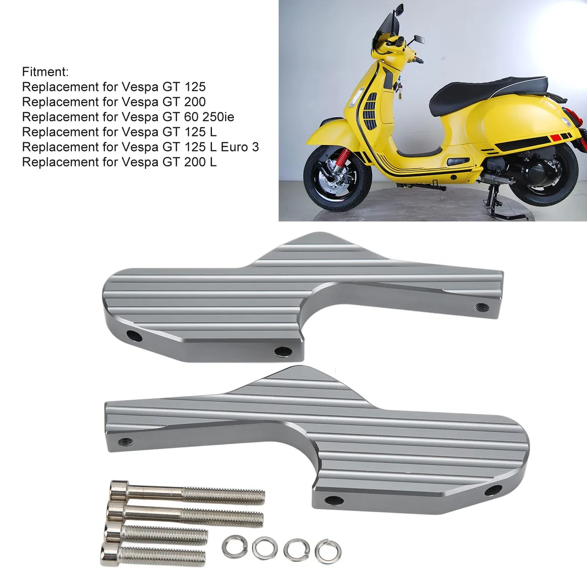Erweiterte Fußrasten, Motorrad-Fußrastenverlängerung, Ersatzzubehör für Vespa GTS 300ie Super Sport