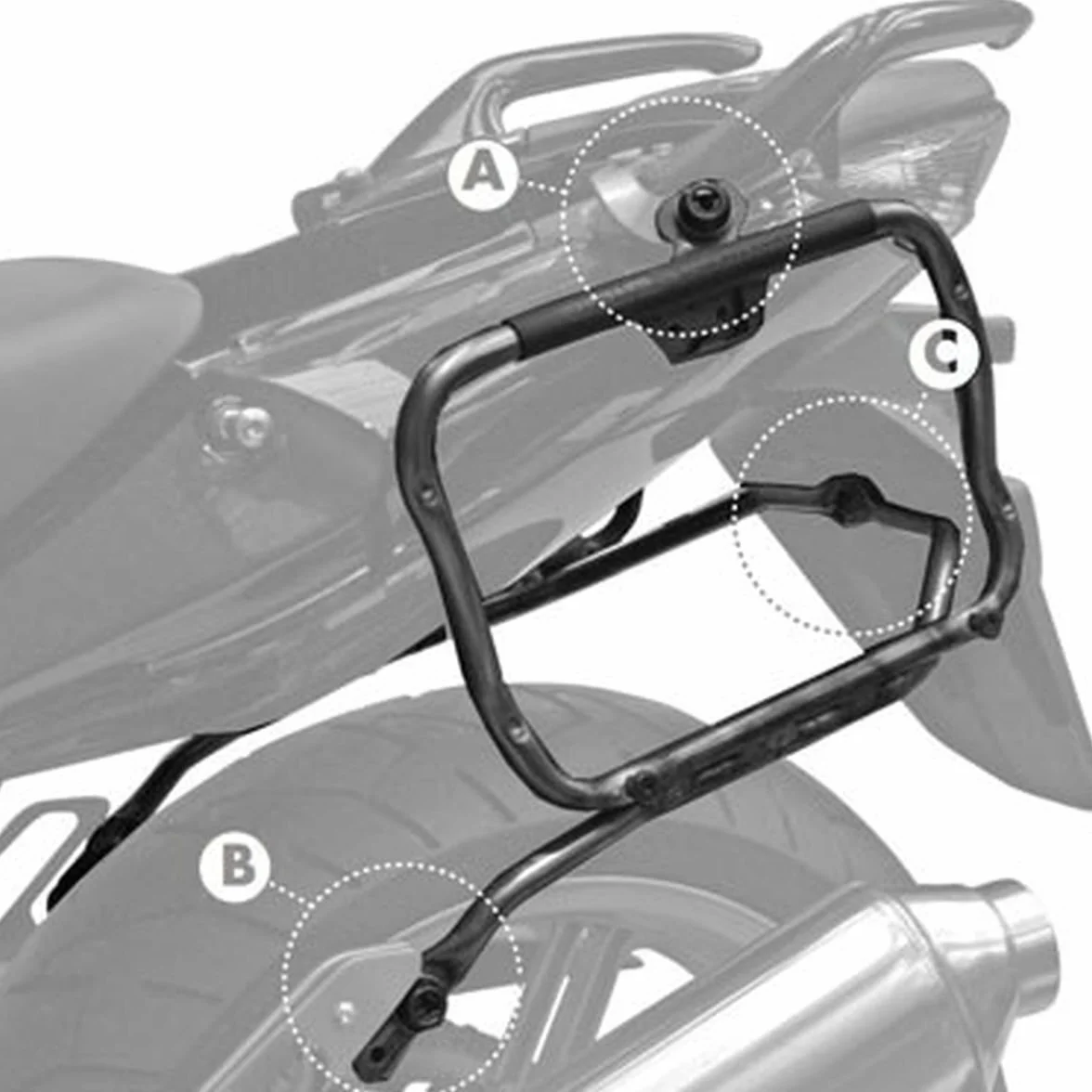 GIVI PLXR174 Rapid Stahlrohr-Seitenkofferträger - Abnehmbar