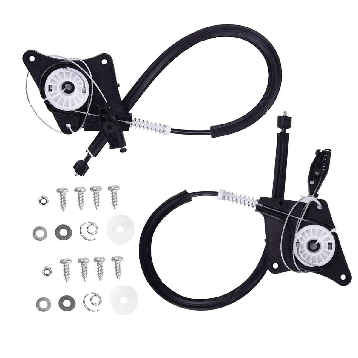 AUTOPA Fensterheber Reparatursatz 1Y0898291+1Y0898292 Ersatz für VW New Beetle Cabriolet 1.4 1.6 1.8 T 1.9 TDI 2.5 Links+Rechts Schwarz Kunststoff