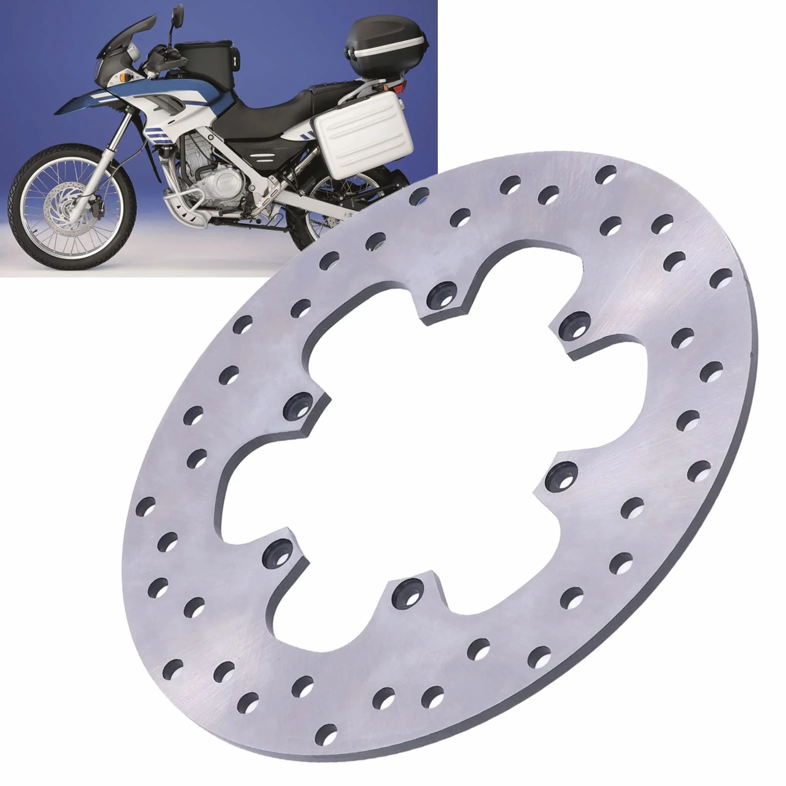 Bremsscheibe Hinten, Yosoo Bremsscheibe Hinten Motorradzubehör Ersatz für F650 F650GS DAKAR F650CS F650ST Strada G650GS