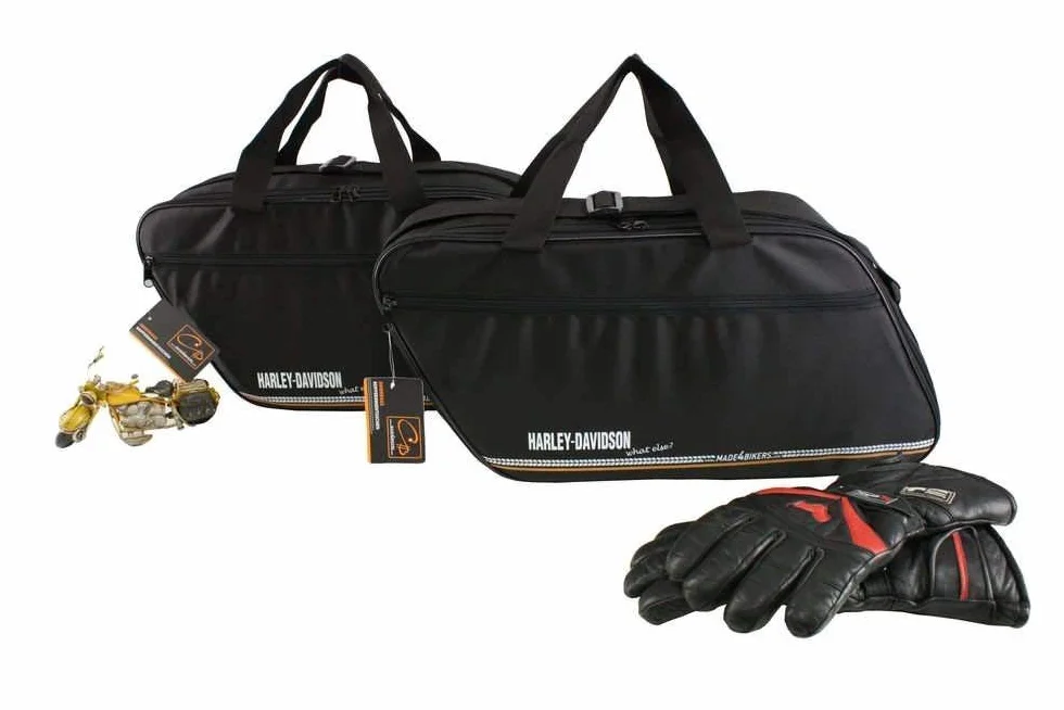 Bedruckte Koffer Innentaschen passend für Harley-Davidson Road King sowie Road-, Street- und E-Glide Modelle mit Kunststoff Koffer