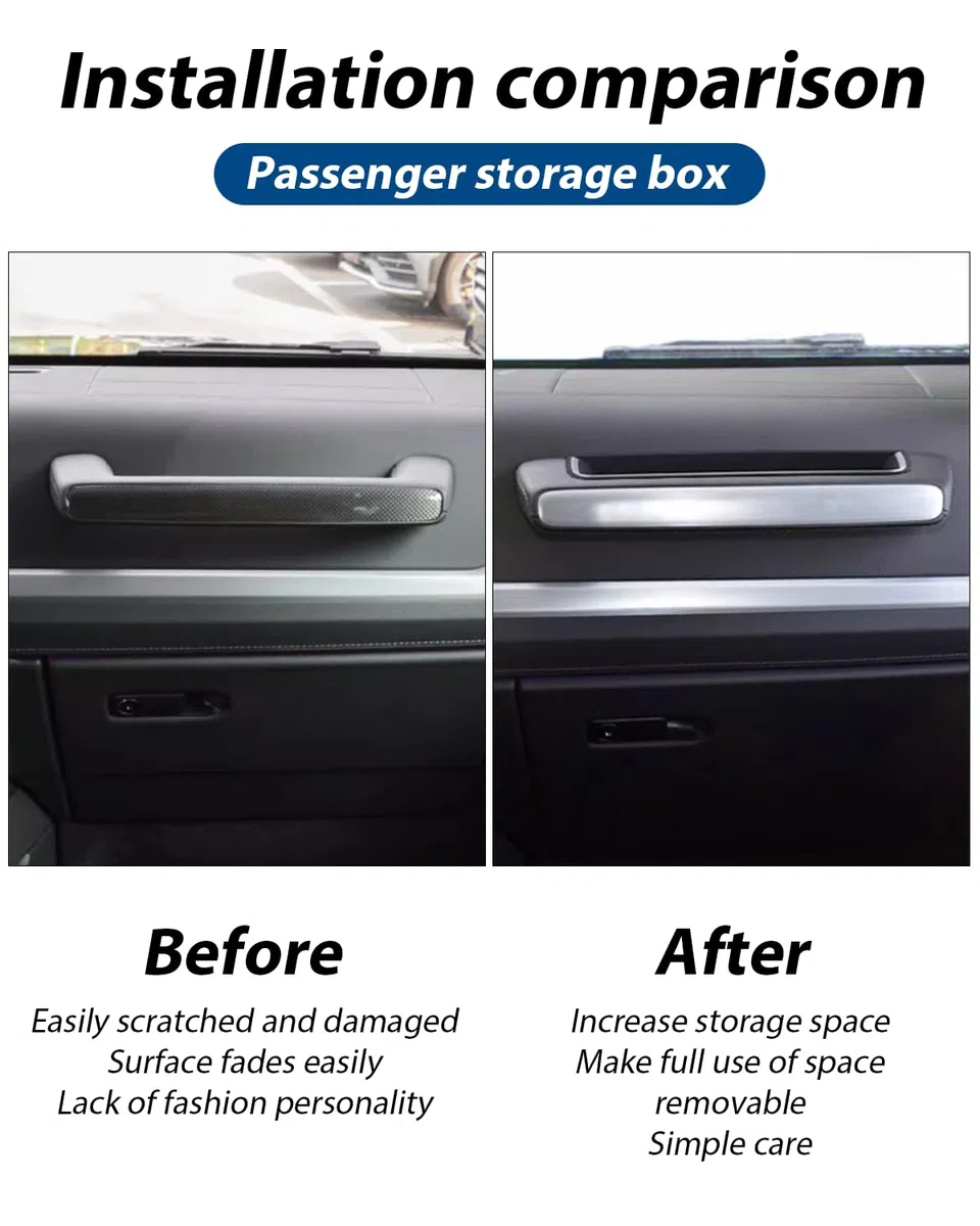 Beifahrer Ablagebox Griff Ablagebox Tablett Ablage Zubehör links Fahrer für Mercedes G Wagon W463A W464 G-Klasse G350D G400D G500 G550 G63 2019-2024