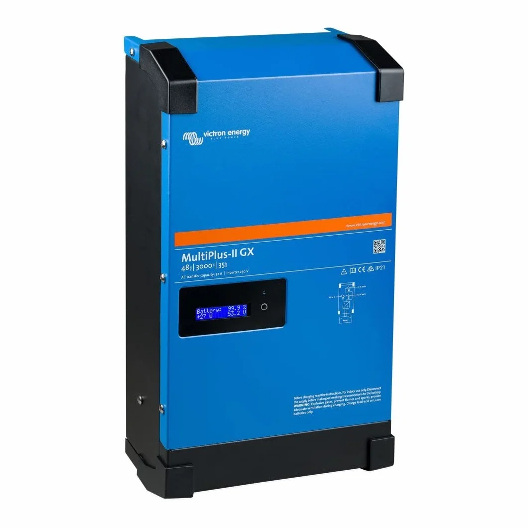 Victron Energy MultiPlus-II GX Reiner Sinus Wechselrichter 35 Amp Batterie Ladegerät, Spannungswandler, Transferschalter Inverter Charger, 3000VA 48-Volt 230V