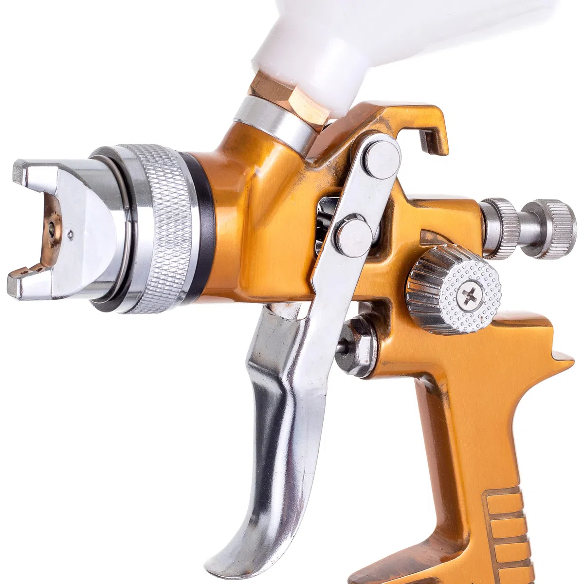 HVLP Spritzpistole H-827 Gold 1,3mm Düse 600 ml Fassungsvermögen zum Lackieren
