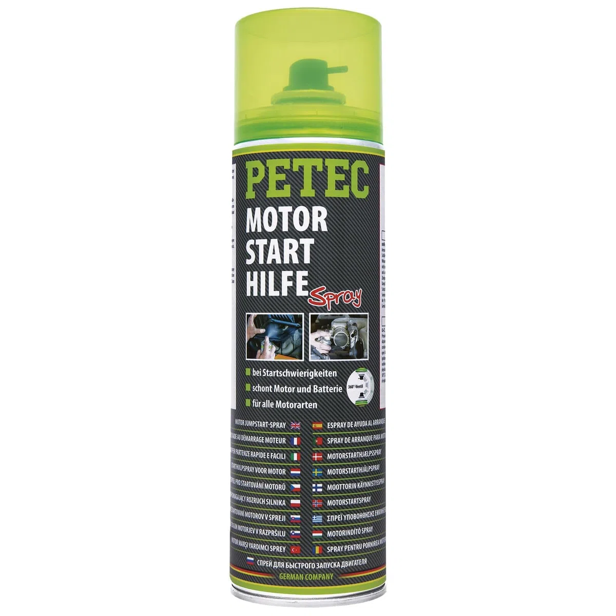 BandelOne enthält 6x500ml PETEC Motorstarthilfe-, Starthilfe, Kaltstarthilfespray Zündhilfe