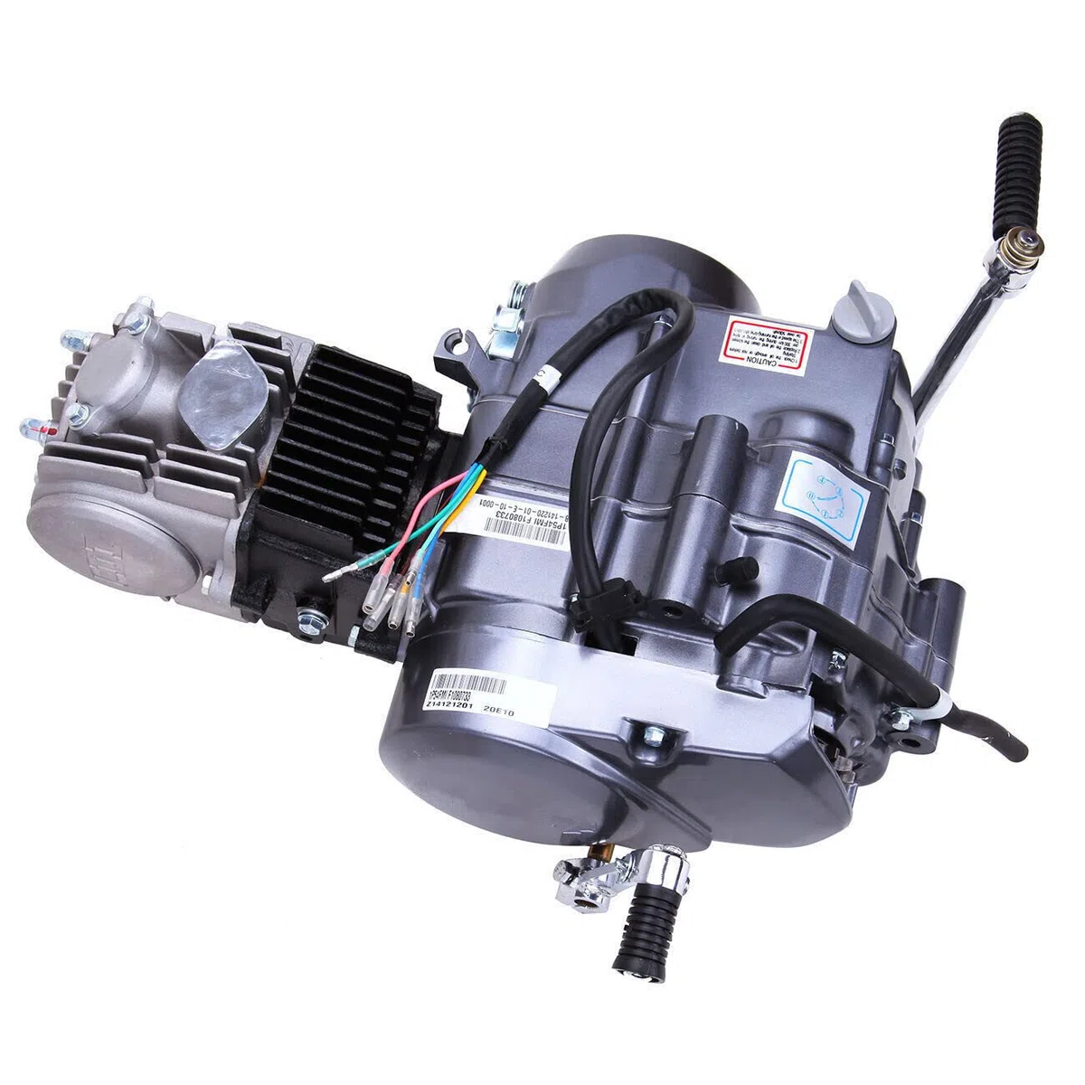 125CC Motor, 4-Takt Takt Motor 4-Gang Dirtbike Pitbike Cross Kick Start Einzylinder Engine mit Pedalstart und handbetätigter Kupplung, CDI Motor Engine für Dirt Bike Pit Bike Motor Engine