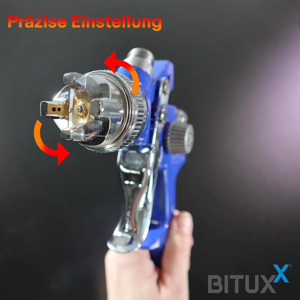 BITUXX HVLP Lackierpistolen 2er Set Druckluftpistolen Farbsprühpistolen Spritzpistolen Farbspritzpistolen Set Lackieren Lackpistole Lackierpistole Spraypistole