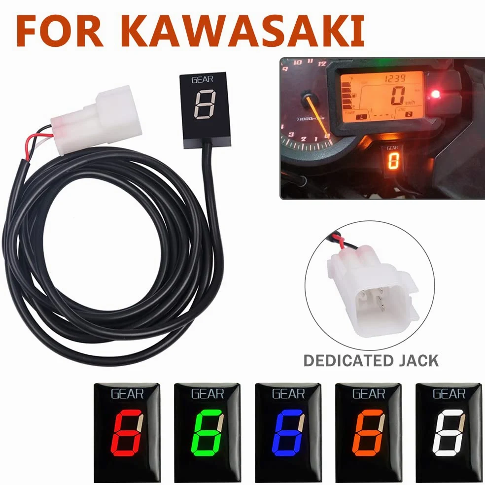 Motorrad Ganganzeige Meter Ganganzeige für Kawasaki ZX6R ZX-6R ZX6RR ZX-6RR ZX10R ZX-10R Z750 Z1000 Z 750 1000 ER-6N ER6N(Grün)
