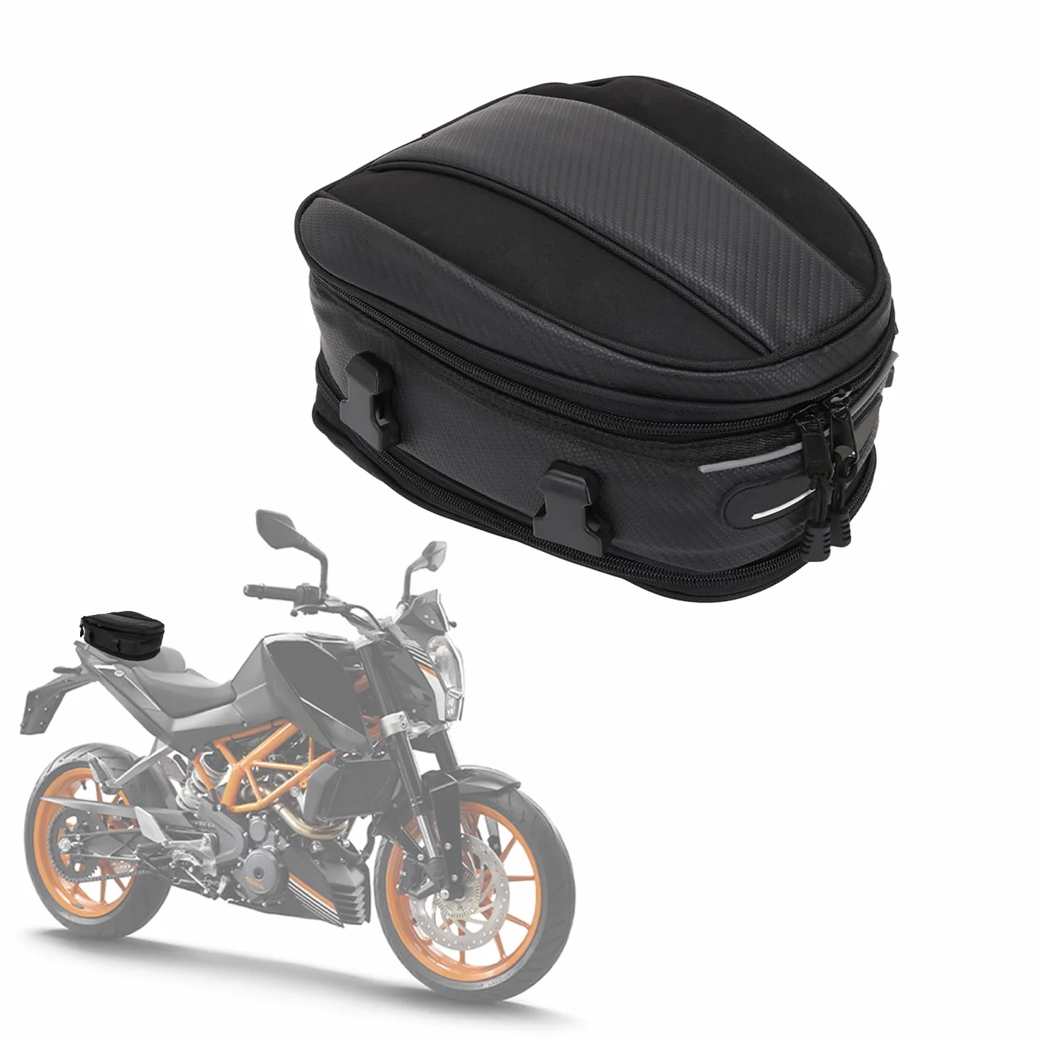 Motorrad Hecktasche Wasserdicht PU-Leder Abnehmbar Gepäcktasche Satteltasche Multifunktionstasche