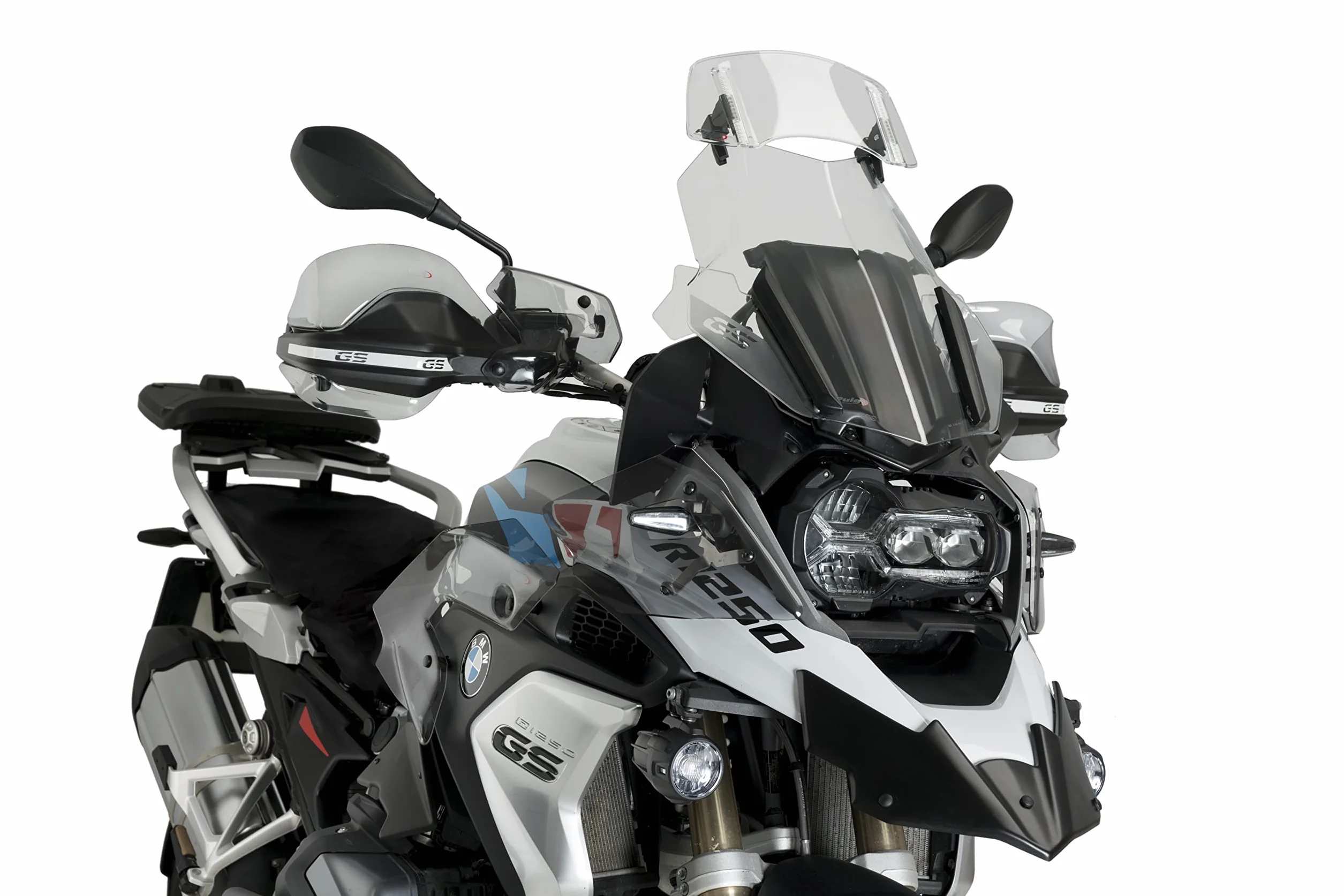 Puig 20764H Mehrfach verstellbarer Spoiler mit Schrauben, mit Schraub- und Clip-on-Befestigungssystem, aus widerstandsfähigem 3 mm Material für aerodynamische Anpassung, Getönt