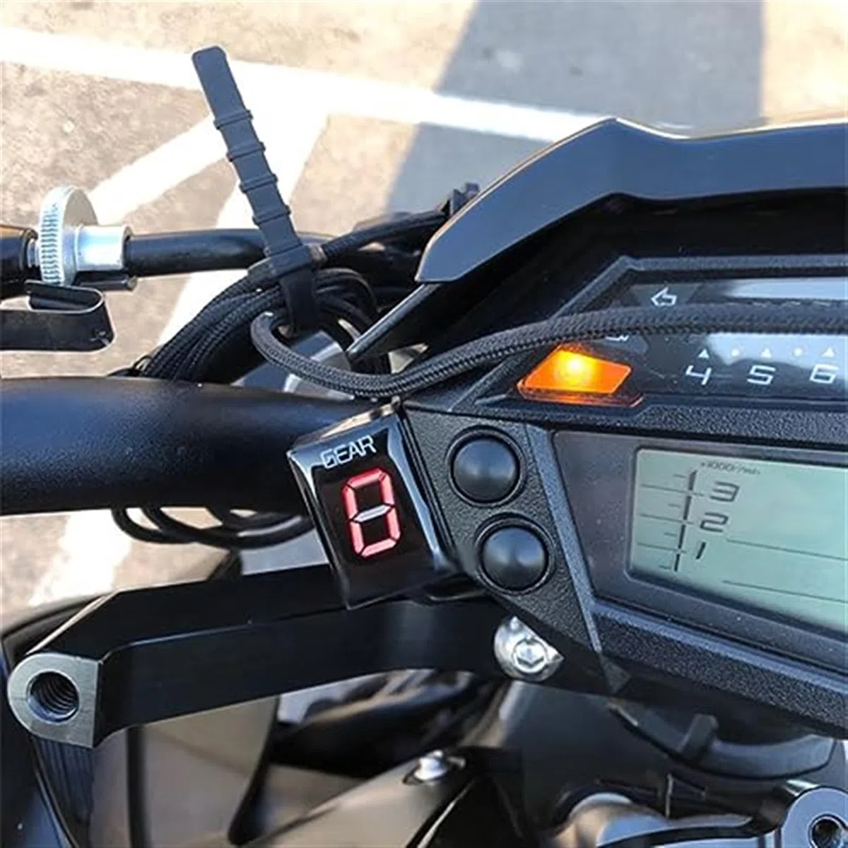 Ganganzeigen, Motorrad 6 Ganganzeige Geschwindigkeitsanzeige, for XL1000V XL 1000V Varadero 2003 2004 2005-2010 2011 2012(Black Green)