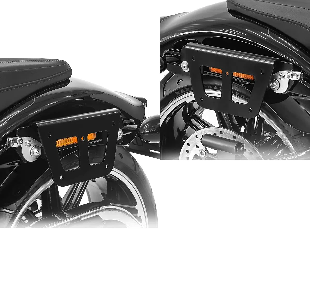 Set Satteltaschenhalter für Harley Dyna Super Glide Custom 05-15 abnehmbar QL