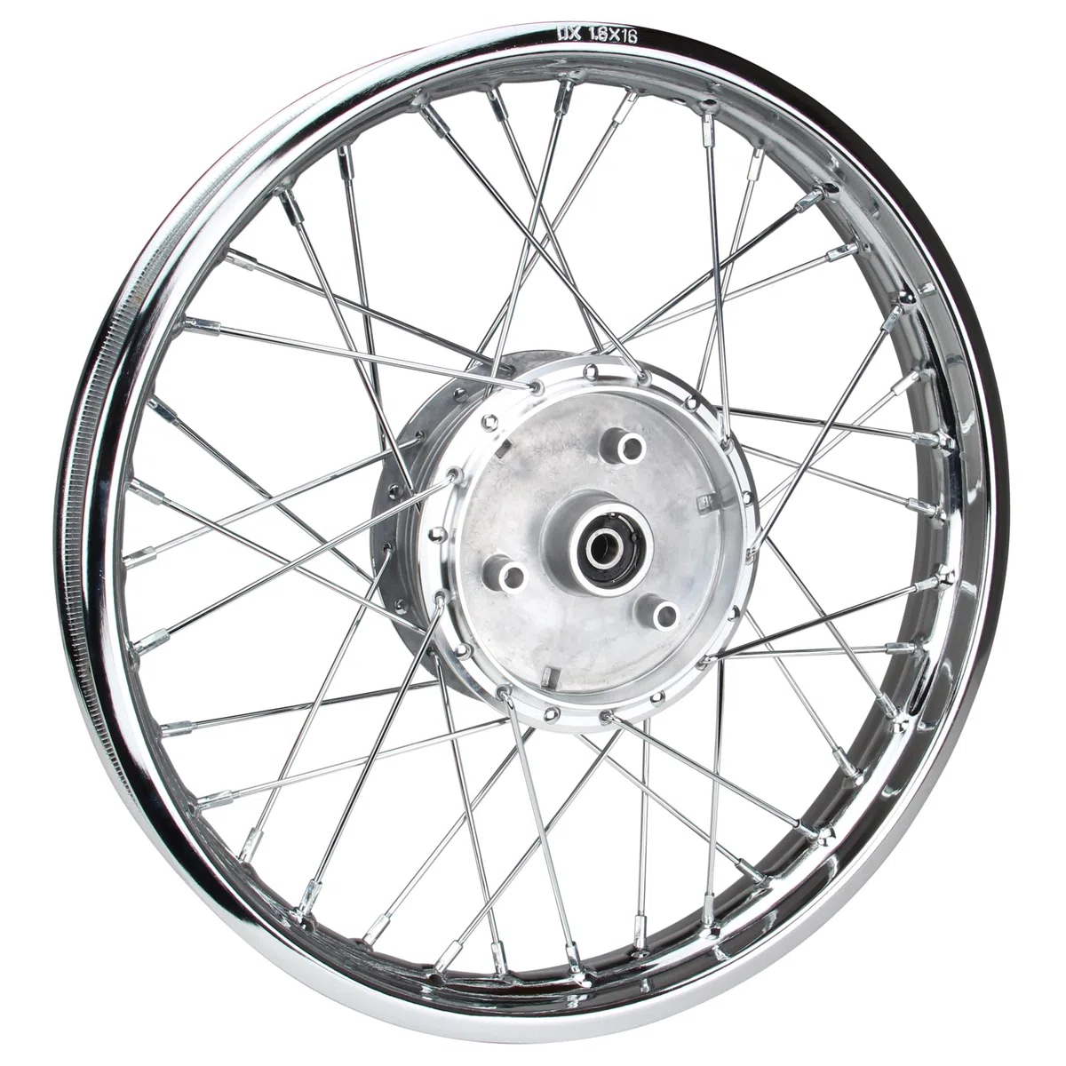 Stahl Speichenrad inkl. Speichen Nabe Felge 1,6x16 Zoll kompatibel mit Simson S50 S51 Star KR 51 Schwalbe Duo
