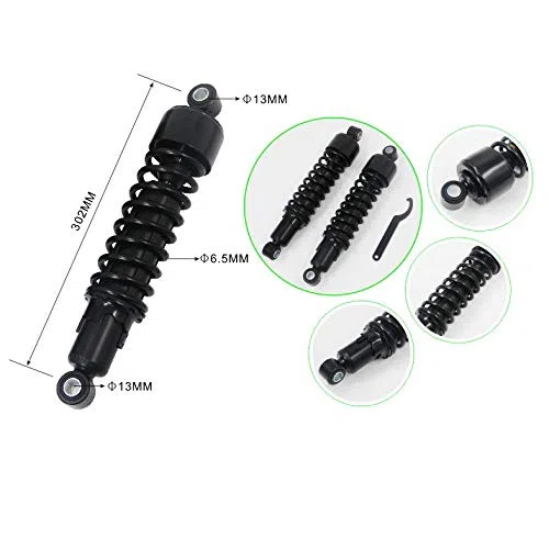 Stossdämpfer 302mm kompatibel mit Harley Davidson Sportster 1200 Custom 96-20 schwarz