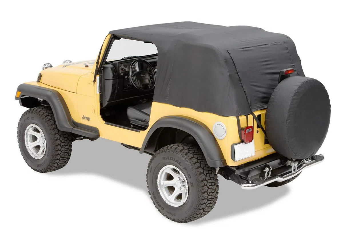 Pavement Ends von Bestop 56812-01 Black Emergency Top für 1997-2006 Wrangler (außer Unlimited)