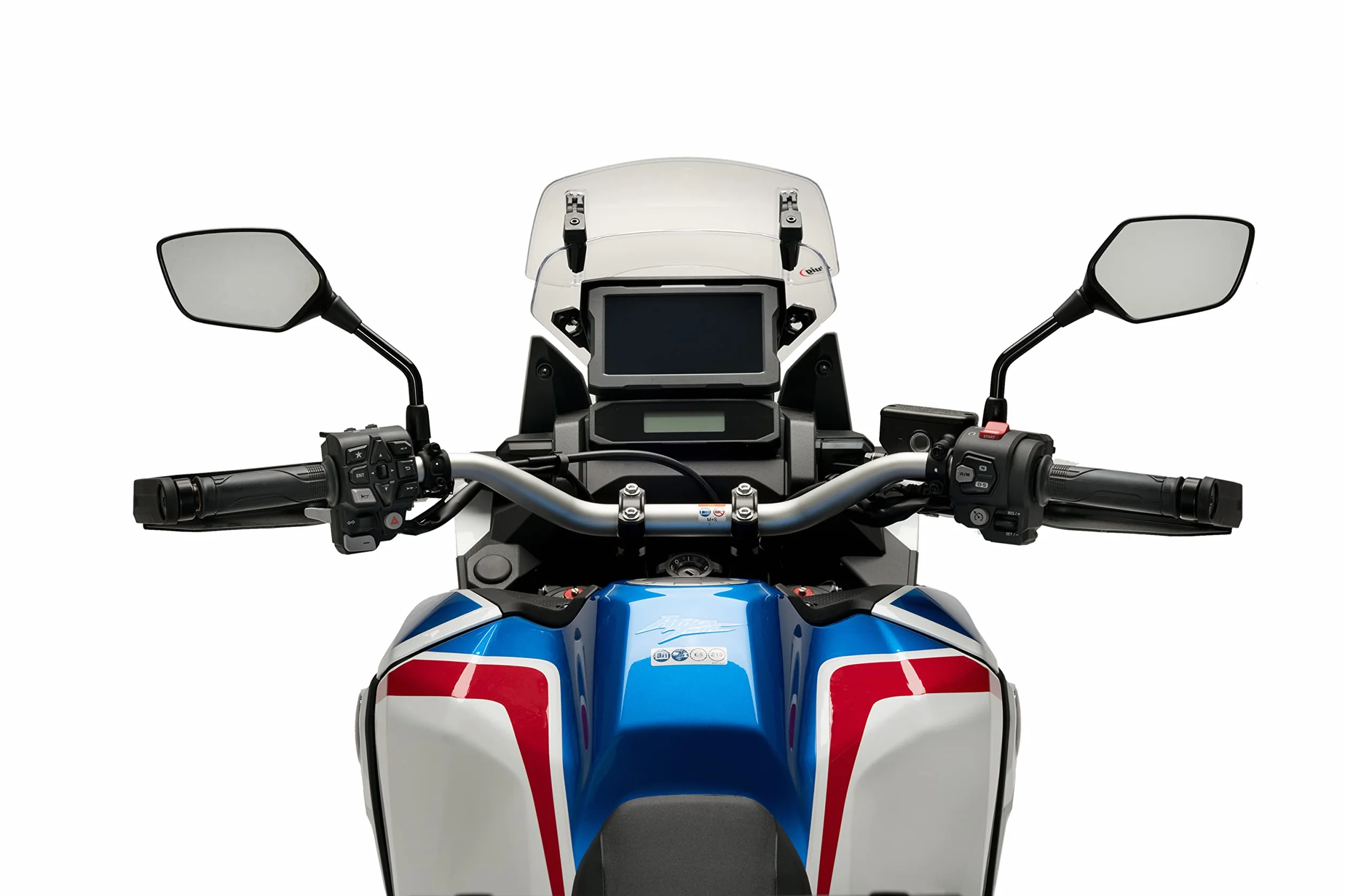 Puig 20764H Mehrfach verstellbarer Spoiler mit Schrauben, mit Schraub- und Clip-on-Befestigungssystem, aus widerstandsfähigem 3 mm Material für aerodynamische Anpassung, Getönt