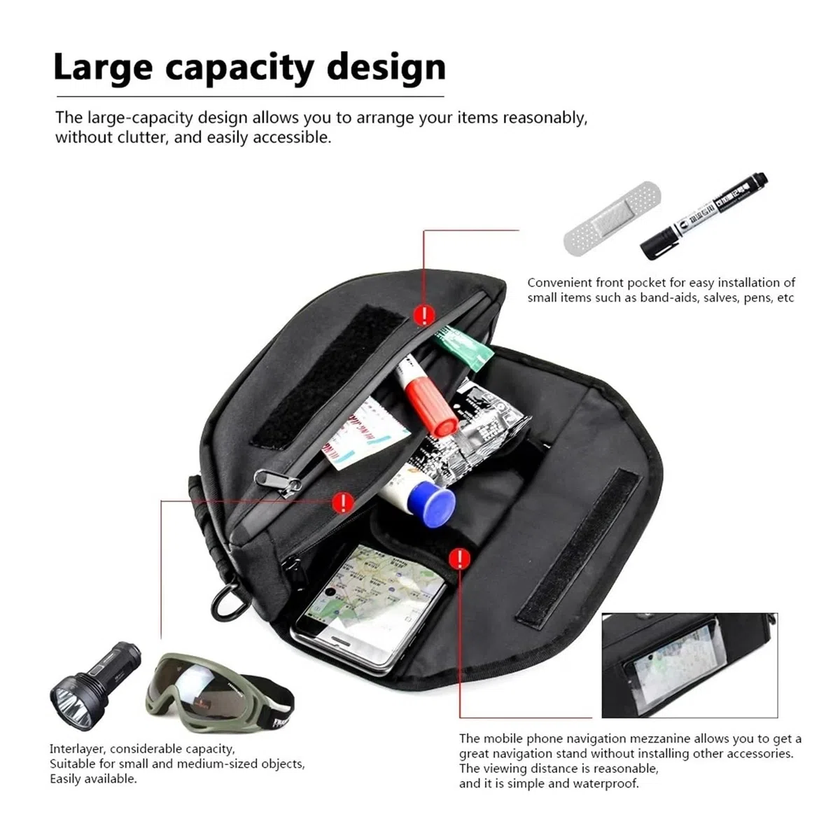 Motorrad Grifftasche Navigationstasche Für BM@&W R1250GS R1200GS R 1250 1200 GS Adventure ADV Motorradzubehör: wasserdichte Lenkertasche Mit Stauraum Und Navigationsfunktion(R1250GS)