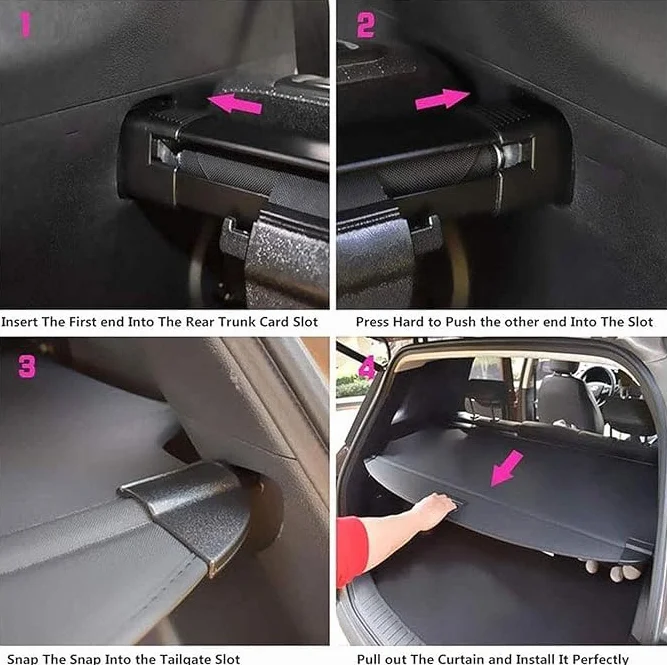 Versenkbare Kofferraumabdeckungen, für Toyota RAV4 RAV 4 XA50 MK5 2024 2023 2019 2020， Kofferraum Ablagefläche Abdeckungen Privatsphäre Car Styling Zubehör