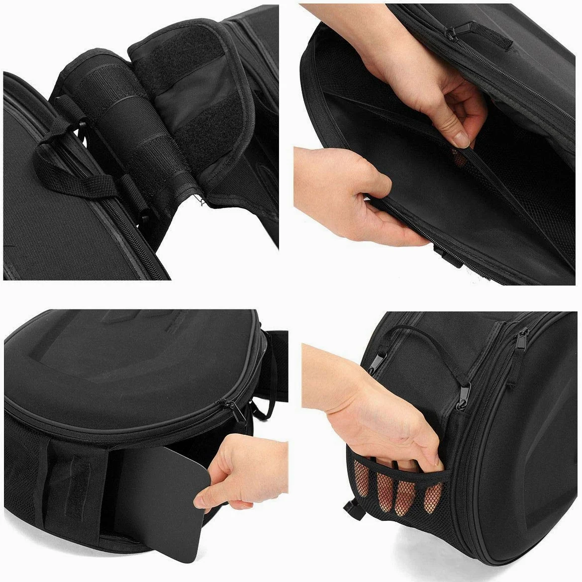 MIHUNTER Motorrad Seitentaschen, 36L-58L, Wasserdicht, Großvolumige Koffer Rear Seat Mehrzweck Erweiterbare, Gepäcktaschen für Motorrad