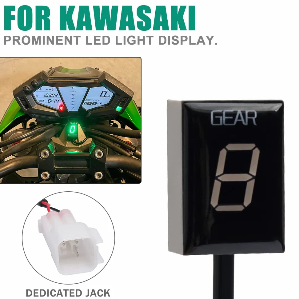 Motorrad Ganganzeige Meter Ganganzeige für Kawasaki ZX6R ZX-6R ZX6RR ZX-6RR ZX10R ZX-10R Z750 Z1000 Z 750 1000 ER-6N ER6N(Grün)