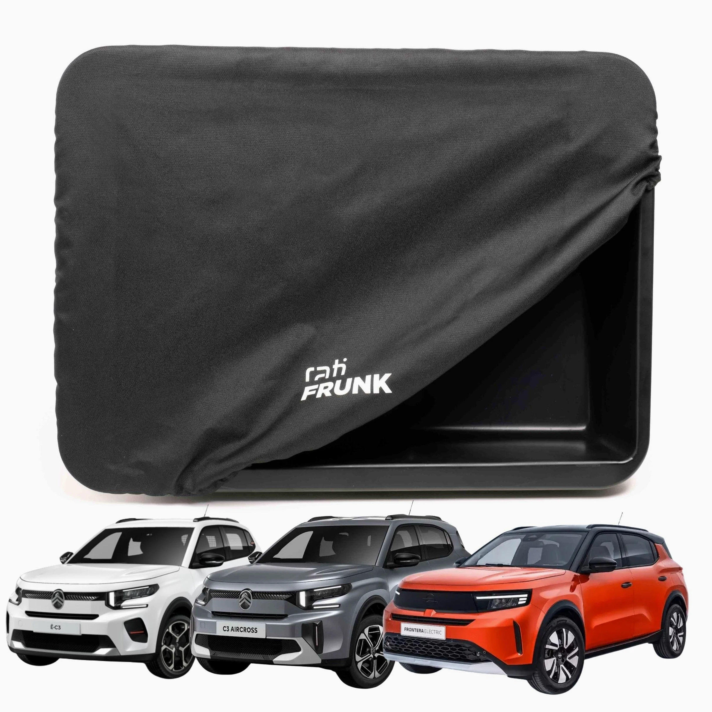 rati Frunk kompatibel für Citroen e-C3 2024-/ e-C3 Aircross 2024-/ Opel Frontera Electric 2024- | Erweiterter Front-Stauraum. Perfekt für Ladekabel & Zubehör.